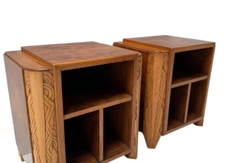 Two Art Deco Cabinets or Bed Side Tables, 1930s